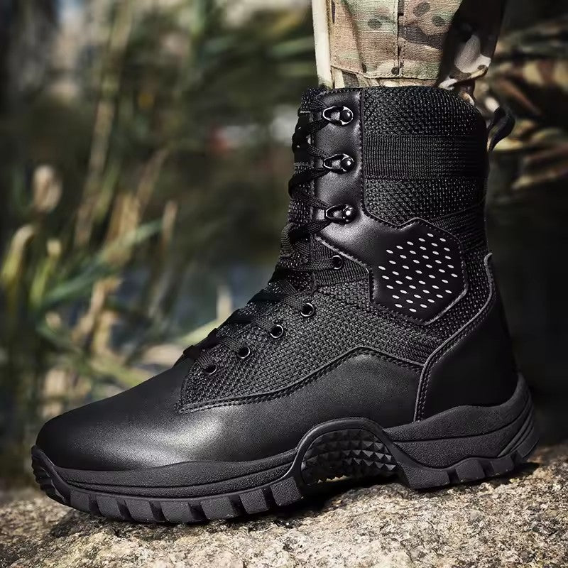 Breathable tactical boots special forces outdoor sports hiking combat boots men high top boots
