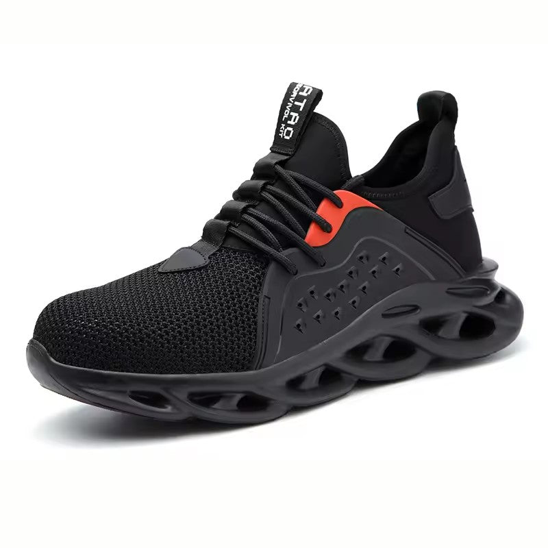 Black Safety Shoes Steel Toe Leather Men's Work Welder High Feet Nude Safety Shoes Labor Insurance Shoes