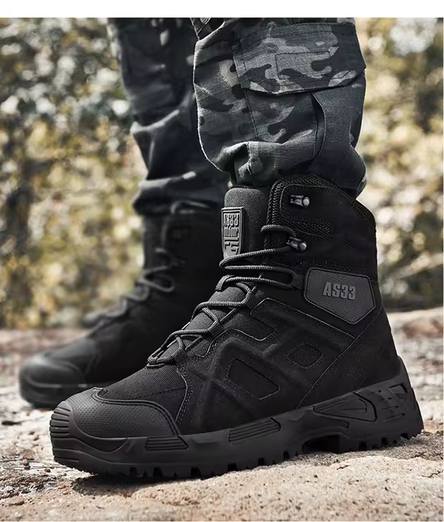 Wholesale Tactical boots high top outdoor combat boots hiking shoes desert tooling boots men