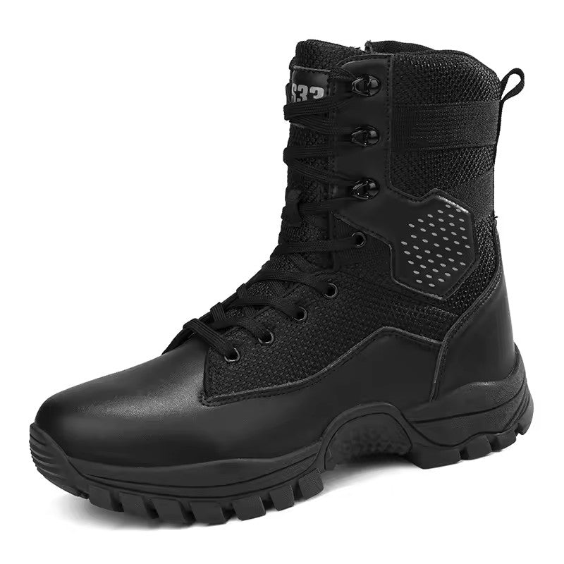 Breathable tactical boots special forces outdoor sports hiking combat boots men high top boots