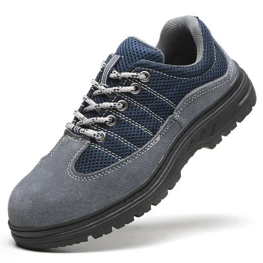 Smash-proof And Puncture-proof Labor Safety Shoes Men's Summer Fly-woven Breathable And Wear-resistant Construction Shoes