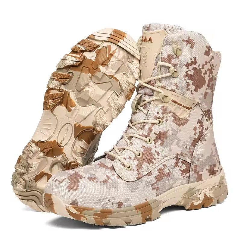 Men Boots 8 Inches Lightweight Durable Suede Leather Work Boots Hunting Hiking Boots